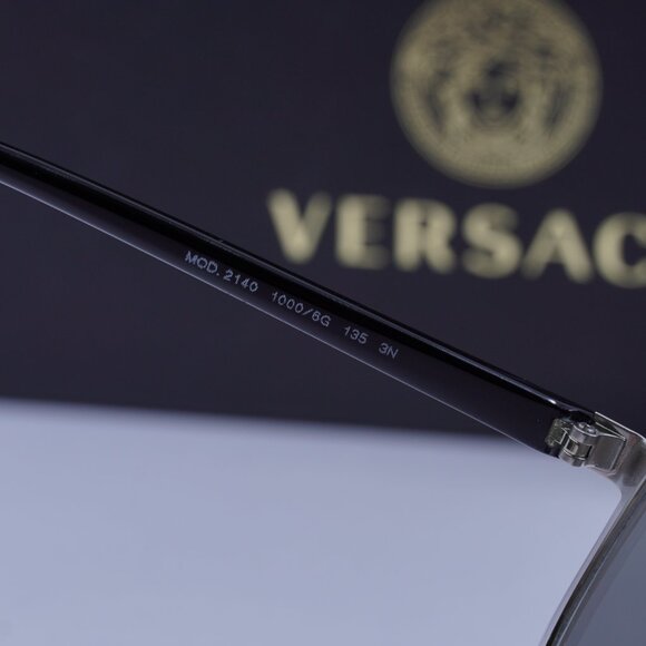 Versace VE2140 10006G Shield Sunglasses – Silver\Grey - Picture 6 of 9